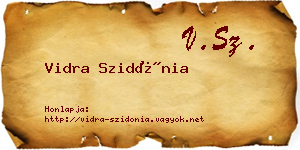 Vidra Szidónia névjegykártya