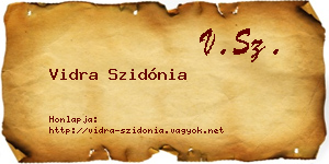 Vidra Szidónia névjegykártya